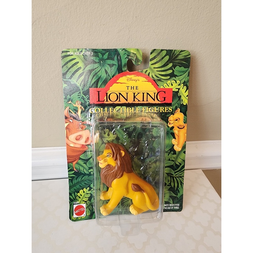 NIB Vtg The Lion King ADULT SIMBA Collectible Figure Toy Sealed Mattel Disney